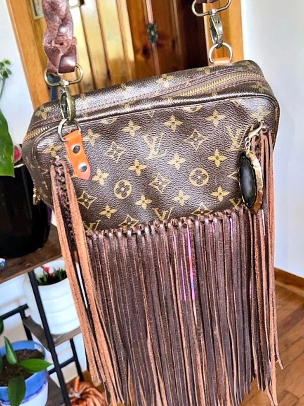 Louis Vuitton Monogram Fringe Crossbody in Brown